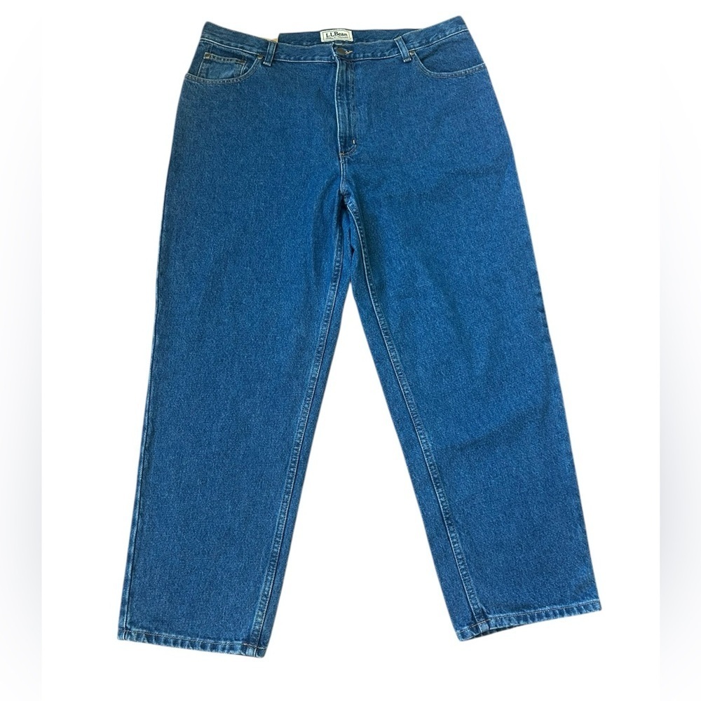 L.L. Bean Medium Wash Original Fit Traditional Denim Blue Jeans Womens 20P NWT - Picture 3 of 13